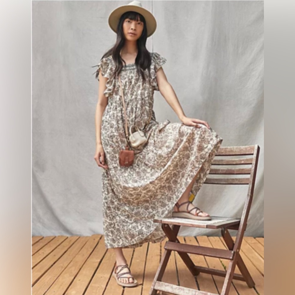 Free People Bonita Printed Midi Dress